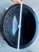 Handcrafted Black Natural Stone Vessel Sink With Rustic Texture