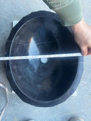 Handcrafted Black Natural Stone Vessel Sink With Rustic Texture