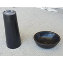 Black Marble Pedestal Oval Bathroom Vanity Sink Polished