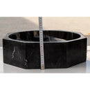 Black Marble Octagon Vessel Sink 16x5 Bathroom Bowl