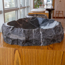 Handcrafted Black Marble Vessel Sink Natural Stone Bathroom Basin