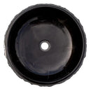 Black Marble Handcrafted Vessel Bathroom Sink 16 Inch Diameter Combed Finish