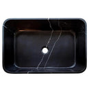 Black Marble Bathroom Sink Rectangular Farmhouse Apron Style Vessel