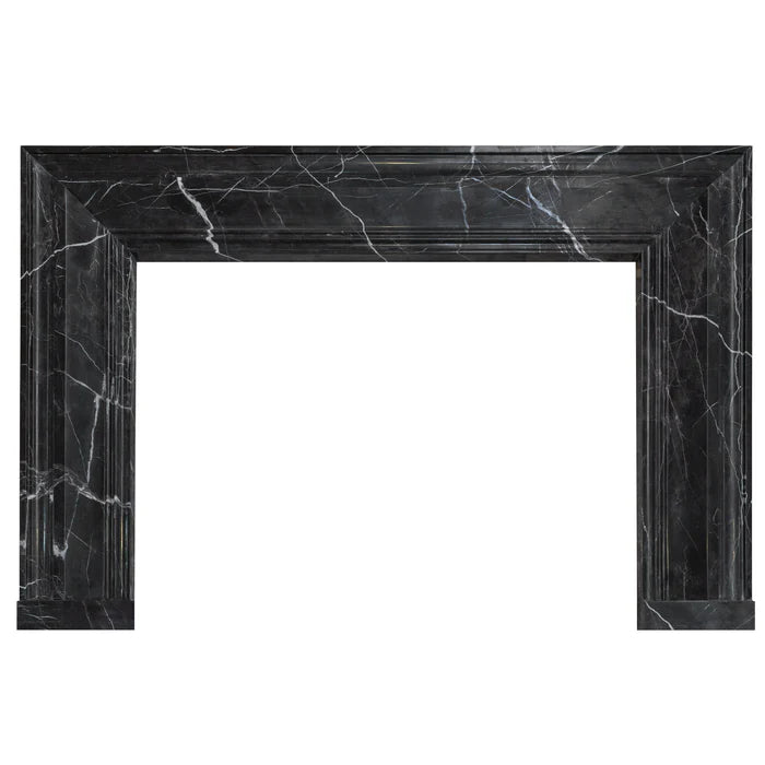 Toros Black Marble Hand-carved Fireplace Mantel Polished (L)49" (H)69"