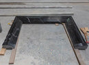 Black Marble Fireplace Mantel Hand Carved with White Veining - Polished 49 x 69 Inch