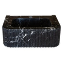 Turkish Black Marble Handcrafted Wall Mount Vessel Bathroom Sink