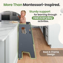 Adjustable Toddler Kitchen Tower with Safety Bars