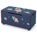 Kids Wooden Upholstered Toy Storage Box with Removable Lid-Navy by DirectDeals