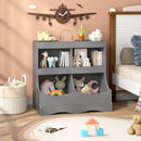 Toy Storage Organizer 4-Cubby Kids Bookcase for Toys and Books by LJGDeals