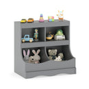 Toy Storage Organizer 4-Cubby Kids Bookcase for Toys and Books by LJGDeals