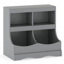 Toy Storage Organizer 4-Cubby Kids Bookcase for Toys and Books