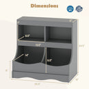 Toy Storage Organizer 4-Cubby Kids Bookcase for Toys and Books by LJGDeals