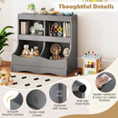 Toy Storage Organizer 4-Cubby Kids Bookcase for Toys and Books by LJGDeals