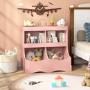 Toy Storage Organizer 4-Cubby Kids Bookcase for Toys and Books by LJGDeals