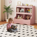 Toy Storage Organizer 4-Cubby Kids Bookcase for Toys and Books by LJGDeals