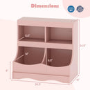 Toy Storage Organizer 4-Cubby Kids Bookcase for Toys and Books by LJGDeals