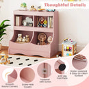 Toy Storage Organizer 4-Cubby Kids Bookcase for Toys and Books by LJGDeals