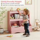 Toy Storage Organizer 4-Cubby Kids Bookcase for Toys and Books by LJGDeals