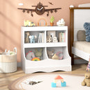 Toy Storage Organizer 4-Cubby Kids Bookcase for Toys and Books by LJGDeals