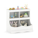 Toy Storage Organizer 4-Cubby Kids Bookcase for Toys and Books by LJGDeals