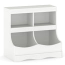 Toy Storage Organizer 4-Cubby Kids Bookcase for Toys and Books