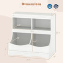 Toy Storage Organizer 4-Cubby Kids Bookcase for Toys and Books by LJGDeals