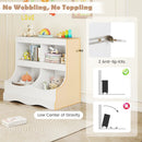 Toy Storage Organizer 4-Cubby Kids Bookcase for Toys and Books by LJGDeals