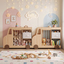 Kids Toy Storage Organizer with Wheels and Stuffed Animal Bin