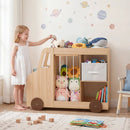 Kids Toy Storage Organizer with Wheels and Stuffed Animal Bin by DirectDeals