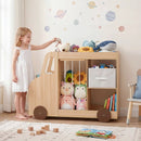 Kids Toy Storage Organizer with Wheels and Stuffed Animal Bin by LJGDeals