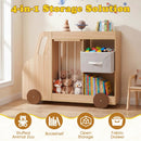 Kids Toy Storage Organizer with Wheels and Stuffed Animal Bin by LJGDeals