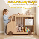 Kids Toy Storage Organizer with Wheels and Stuffed Animal Bin by LJGDeals