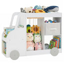 Kids Toy Storage Organizer with Wheels and Stuffed Animal Bin