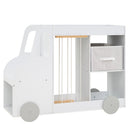 Kids Toy Storage Organizer with Wheels and Stuffed Animal Bin