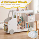 Kids Toy Storage Organizer with Wheels and Stuffed Animal Bin by LJGDeals