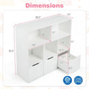 Kids Storage Organizer with 3 Drawers and 5 Cubbies
