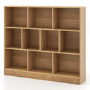 41 inches Wooden Toy Storage Organizer with 10 Cubes for Kids by LJGDeals