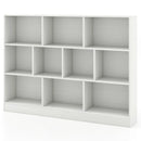 41 inches Wooden Toy Storage Organizer with 10 Cubes for Classroom Daycare Nursery Kindergarten by LJGDeals