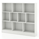 41 inches Wooden Toy Storage Organizer with 10 Cubes for Kids by LJGDeals