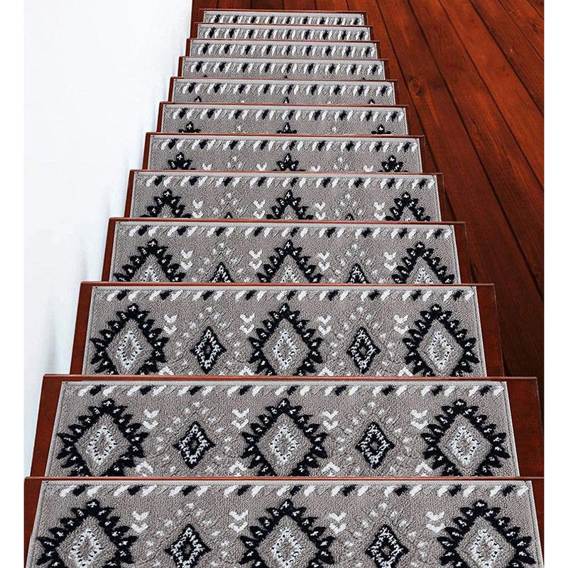 Stair Treads Rug 9"x28" Traditional Collection | Navy & White