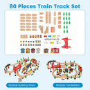80-Piece Wooden Train Set and Table by LJGDeals