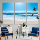 Tranquil Ocean Waves Canvas Wall Art Print – Bright Coastal by MyGreatCanvas | Canvas Wall Art Prints | Photo Prints & Wall Decor