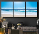 Tranquil Ocean Waves Canvas Wall Art Print – Bright Coastal by MyGreatCanvas | Canvas Wall Art Prints | Photo Prints & Wall Decor