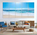 Tranquil Ocean Waves Canvas Wall Art Print – Bright Coastal by MyGreatCanvas | Canvas Wall Art Prints | Photo Prints & Wall Decor