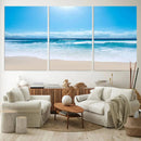 Tranquil Ocean Waves Canvas Wall Art Print – Bright Coastal by MyGreatCanvas | Canvas Wall Art Prints | Photo Prints & Wall Decor