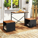 2-in-1 Transforming Picnic Table and Chairs Set with Storage by LJGDeals