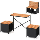 2-in-1 Transforming Picnic Table and Chairs Set with Storage by LJGDeals