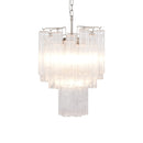 Transparent Murano Glass Tube Chandelier