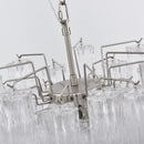 Transparent Murano Glass Tube Chandelier