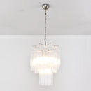 Transparent Murano Glass Tube Chandelier